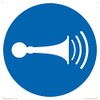 Mandatory: Sound horn Sign - 200x200mm - S20