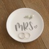 Ella Celebration Mrs. Ring Dish, Ceramic Jewelry Holder Tray, Engagement