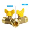 Aopin 3-Way Ball Valve Brass G 1/2" Male Thread x