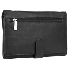 Bodenschatz 017218 Men's Genuine Leather Wrist Bag Black, black, Unit size