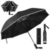 Folding Umbrella, Permanent Memory Foam and Reverse Prevention Design, One-Touch
