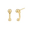 Gold&Deer 14K Goldfield Two-Way Double Ball Point Earrings Rose Gold