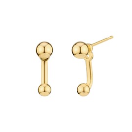 Gold&Deer 14K Goldfield Two-Way Double Ball Point Earrings Rose Gold / 골드앤디어 14K 골드필드 투웨이 더블 볼 포인트 귀걸이 로즈골드