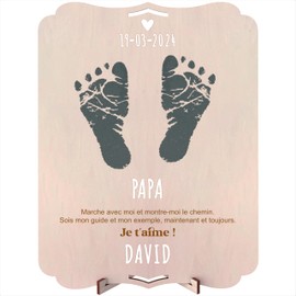 nagu® Frame Empreintes de pieds et de mains de bébé nouveau-né. Fête des mères, fête des pères ou fête des grands-parents, carte cadeau anniversary, original détails for enfants, ideée scrapbooking