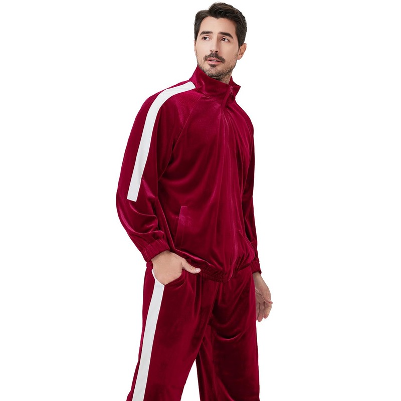 Ragelion Mens Tracksuit 2 Piece Velour Sweatsuit for Men Casual