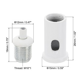 PATIKIL Cord Grip Connector 5 Set Adjustable Steel Wire Rope Cable Clamp with Base for Suspending Chandelier Panel Lamp Lighting Accessories, Black