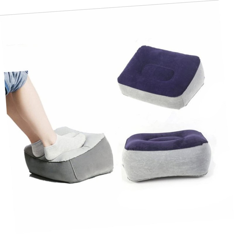 COHEALI 2pcs Inflatable Foot Rest Pillow Flocking Pvc Foot Massage