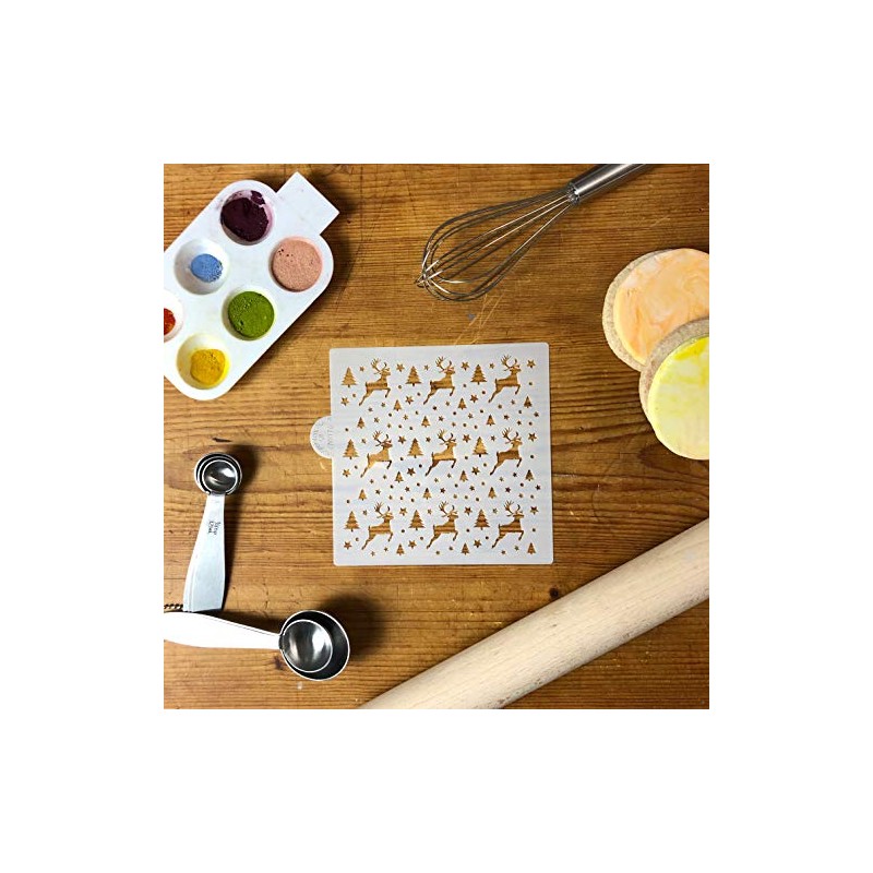 Prancing Reindeer Cookie and Craft Stencil CM076 by Designer Stencils