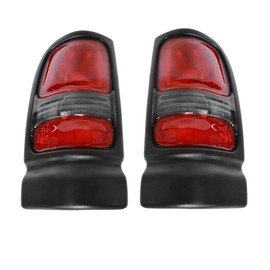 TRQ 2 Piece Driver & Passenger Side Tail Light Assembly Set Compatible with 1994-2001 Dodge Ram Without Sport Package 1500 1994-2002 Ram 2500 Ram 3500 CH2800122 CH2801122