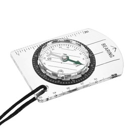PATIKIL Orienteering Compass, Hiking Backpacking Compass with Declination Scale Map Compass for Camping and Survival Navigation, White