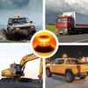 Yuanjoy LED Beacon, 12V/24V Yellow Warning Light with Magnet for