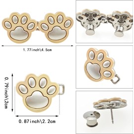 10 Sets of Pant Waist Tightener, Adjustable Waist Buckle Sets, Detachable Jean Buttons for Loose Jeans, Cat's Claw Waist Trimmer, No Sewing Required, Button Adjuster for Pants