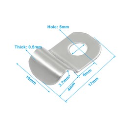 Cjueiom Stainless Steel Pipe Clips, 4mm / 5/32 Inch Heavy Duty Metal U Shape Conduit Straps for Secure Cable Management & Pipe Fixing, Rustproof Mounting Brackets for EMT/Tubes/Wiring, 25 Pack