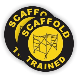 Unbranded/Generic pair - Scaffold Trained Hard Hat Stickers Bump Cap Helmet Decals Fall Protection