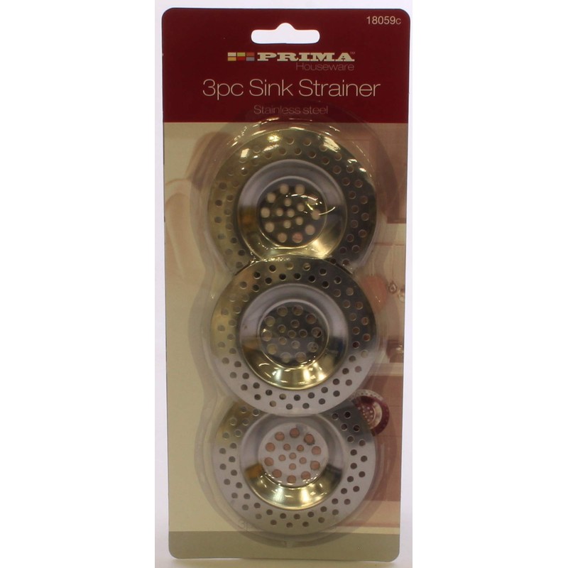3PC SINK STRAINER PLUG HOLE WASTE