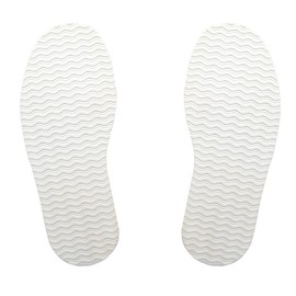 Anti-Slip Rubber Replacement Shoe Bottom Repair Material, Wave White, 12.8 x 5.11 inch, 0.15 inch thickness