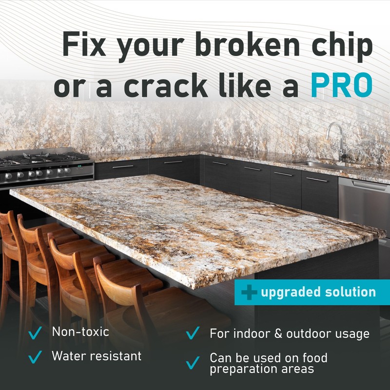 Granite Repair Kit (Clear/Transparent) I Suitable for Most Repairs I