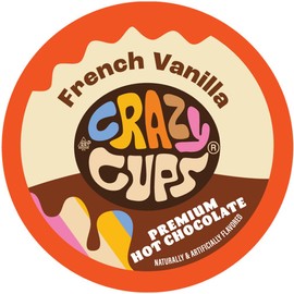 Crazy Cups French Vanilla Hot Chocolate Pods - Smooth and Creamy Cocoa Mix for Keurig K-Cup Brewers, 22 Count