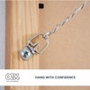 OOK 533830 D-Ring Mirror Hangers, Picture Hangers, ReadyScrew, Steel, Zinc