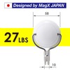 Magx MZR-12W-CT Zero Slide Magnetic Hook, Large, White, 2.0 inches