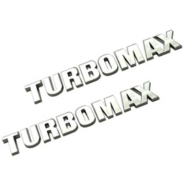 2pcs New Hood Letter Logo Emblem Badge Adhesive Nameplate Compatible with 2024-2025 Silverado Turbo-max 85079242 (Chrome)