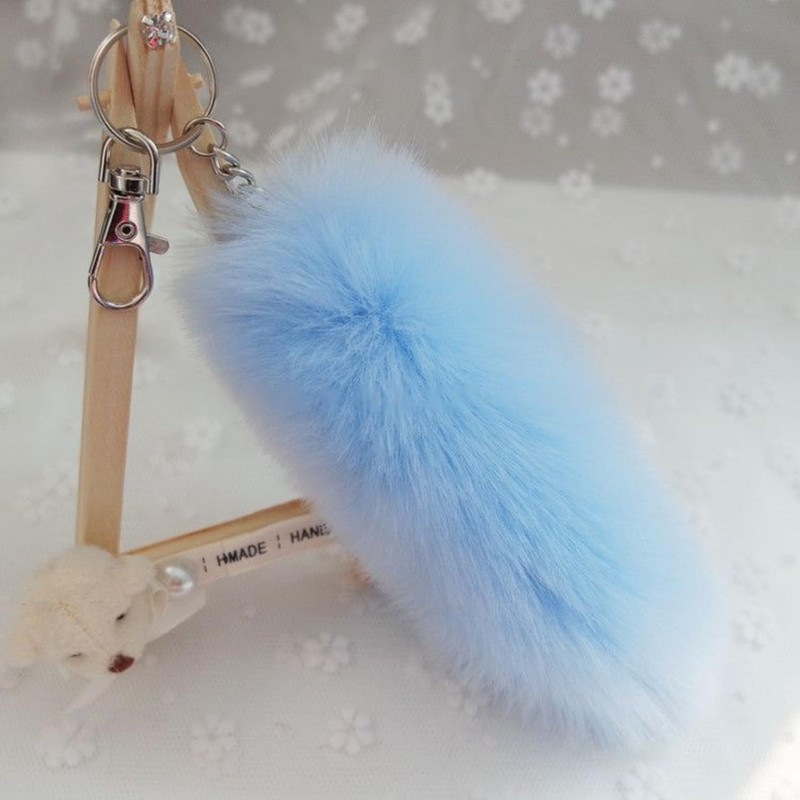 COZENTA Tail Keychain Strap Fur Fluffy Fluffy Fox Cosplay Costume