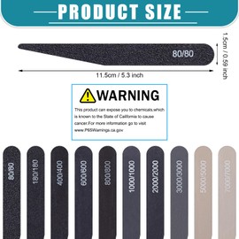 Honoson 20 Pcs Sanding Sticks for Plastic Models Polishing Sticks Assorted Metal and Wood Sanding Tools Accessory for Model Craft Amateur Beginner(Low Grits Rating,Stylish Style)