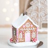 Pink Gingerbread House Incense Cone Burner - Festive Holiday Decor,