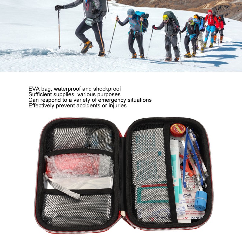Emergency Survival Kit Waterproof EVA Wear Resistant Portable Medical Kit