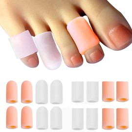 Pack of 12 Small Toe Protectors, Toe Sleeves, New Material for Blister Toe Hammertoes, Incoming Nails, Nail Loss Friction