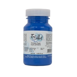 Tri-Art High Viscosity Paint, 120ml, Primary Cyan