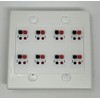 RiteAV 8 Port Speaker Jack Dual Gang Wall Plate for