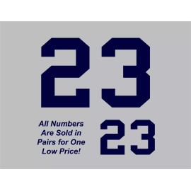 Tackle Twill Pro Cut Basketball Numbers for Team Uniform Jersey Not Sewn - 1-Color Lettering, Back Numbers Only