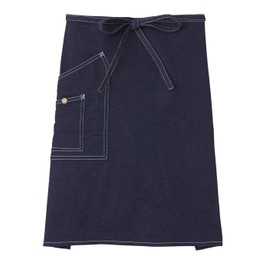 Face Mix Lee LCK79004 Under The Waist Middle Apron, Women's, Men's, Cafe Work, Uniform, Indigo Navy, Denim, Free size