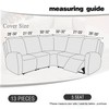 ALIECOM Waterproof Sectional Recliner Couch Covers for Reclining Sectional Stretch