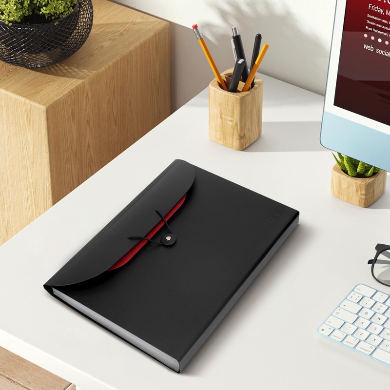 Uquelic A4 Document Folder, Expanding Folder with 13 Compartments, Folder