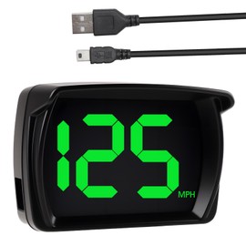 Car HUD Headup Display,Universal KMH and MPH Digital GPS Smart Speedometer with Large LED Font,Digital Speedometer Car MPH Suitable for Trucks,SUVs,Motorcycles(With Car Charge Adapter)