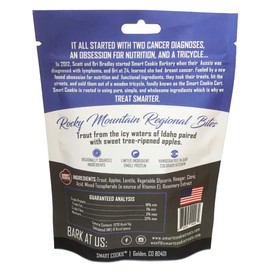 Smart Cookie All Natural Dog Treats - Trout & Apple - Training Treats for Dogs with Allergies, Sensitive Stomachs - Soft Dog Treats, Grain Free, Chewy, Human-Grade, Made in USA - 5oz, Pack of 3