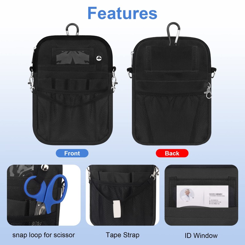 BOVKE Tools Pack Storage Bag with Plenty of Pockets for