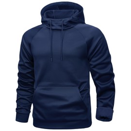 MAGCOMSEN Mens Hoodies Pullover Sweatshirts Soft Moisture Wicking Running Athletic Hoodies for Men With Kangaroo Pocket Navy XL