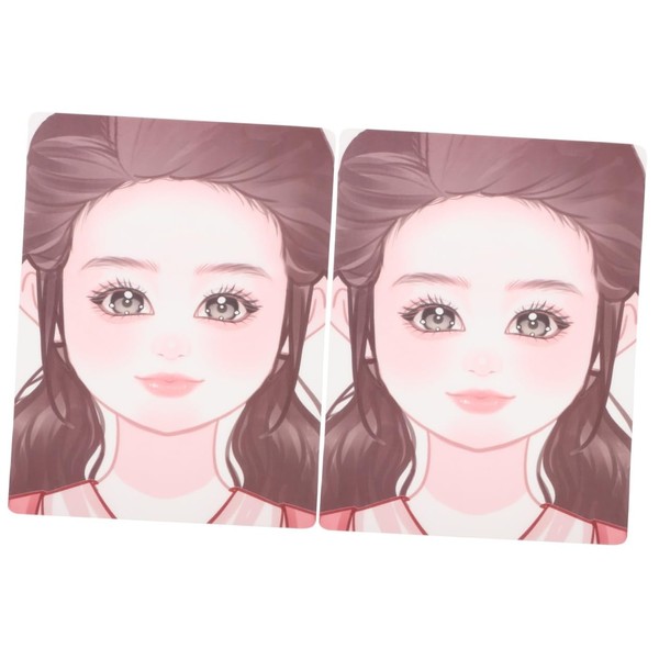 STOBOK 2sheets Reusable Face Painting Practice Board Portable Makeup Template