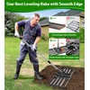 Heavy-Duty Lawn Leveling Rake Levelawn Tool with 30"x10" Plate &