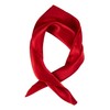 JWSilk Silk Neckerchief Small Square Silk Scarf Solid Color (Red