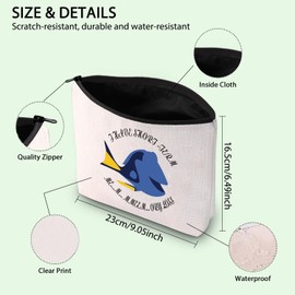 Nemo Dory Movie Merchandise Nemo Dory Makeup Bag Nemo Dory Movie Fan Gift Cartoon Inspired Cosmetic Bag, White, LOSS UK