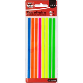 Fixo Notes | Marker Strips | Neon Colours | 160 Strips | 5 x 135 mm | Translucent Plastic | Repositionable | Perfect for Marking and Marking Pages of Notes and Oppositions