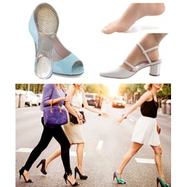 Dr. Shoes Plantillas 3/4 Gel Delgado, Soporte Arco, para Zapatos/Tacones de Mujeres - Transparente, UNA Talla unica