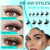Individual Eyelashes, 100D DIY Cluster Eyelashes, 0.07 D Curl, 10-18