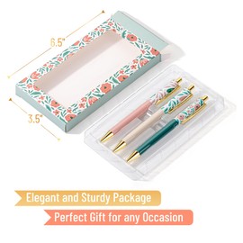 Mr. Pen- Luxury Floral Pen Set, 3 pcs, Black Ink Ballpoint Pens, Floral Pens, Floral Pen, Fancy Pens for Women, Cute Pens for Journaling, Cool Pens Ballpoint Smooth Writing Pens Cute, Beautiful Pens