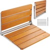 VEVOR Folding Teak Shower Seat, 20.9 x 16'' Unfolded, Wall