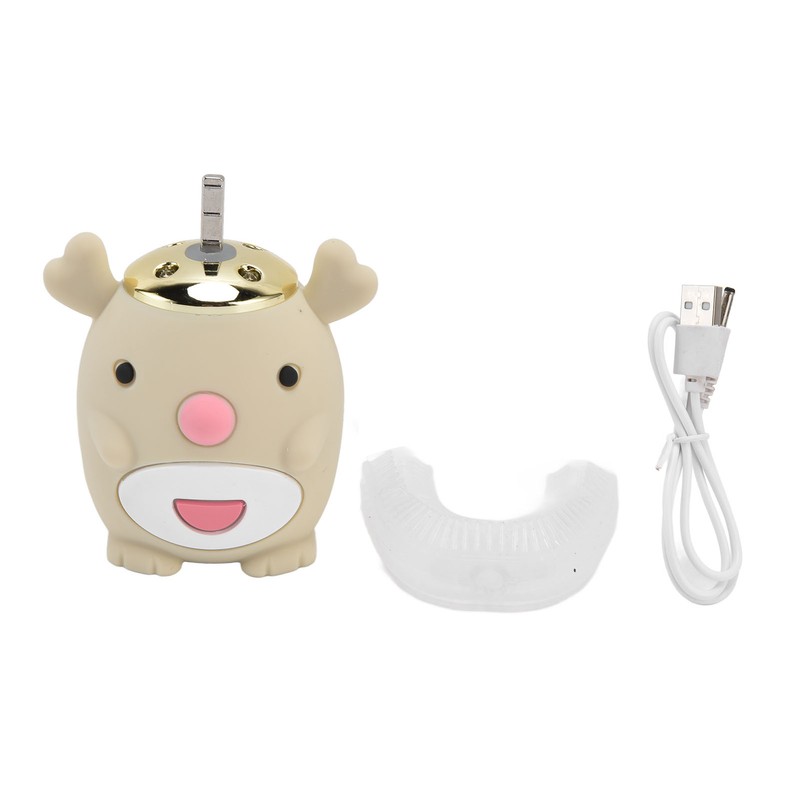 U Shaped Toothbrush Cartoon Cute Design Waterproof 5 Brushing Modes
